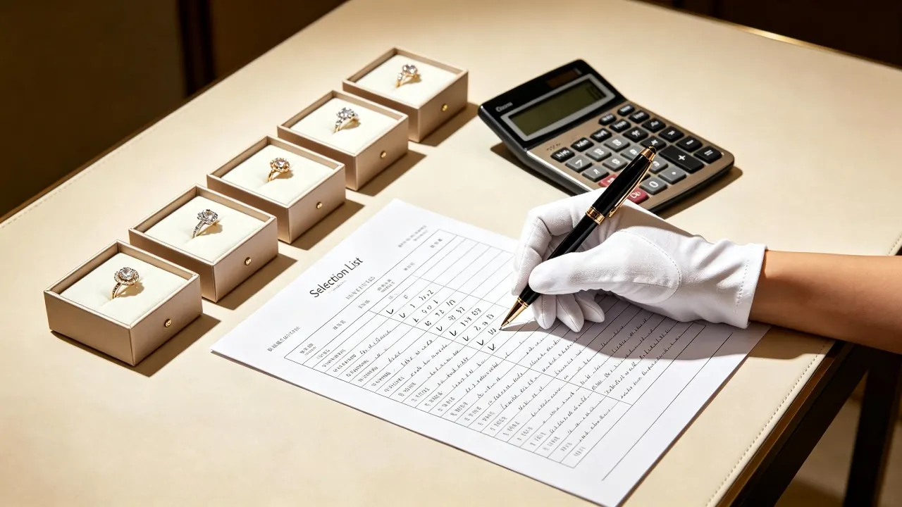 Jewelry selection list and pricing review for B2B buying FAQ.